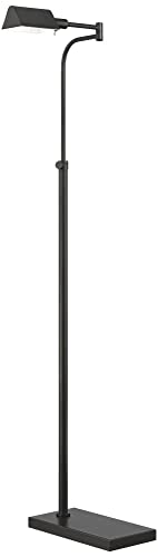Keegan Dark Bronze Adjustable Swing Arm Pharmacy 54" Tall Floor Lamp