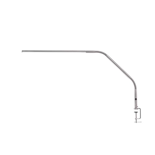 daylight Company, LLC U35108 Slimline 3 Table Lamp-LED-80 CRI-Eye Care-4 Brightness Levels, 3,000 LUX at 30 cm, 1,065 LUMENS-4 Step DIMMER Mode, Brushed Steel, 25.6 x 30 x 0.8