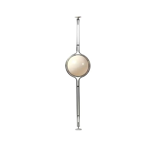 Sadaug Creative Desk Lamp Chrome Metal White Acrylic Ball Lights Modern Art Lighting Living Study Room Home Decor Floor Lamp Adjustable Height 98-110 inches