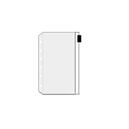 Filing Envelopes 5pcs A5 A6 A7 File Holder Standard Transparent PVC Loose Leaf Pouch with Self-Styled Zipper Filing Organizer Product Binder Plastic Folders (Color : A7)