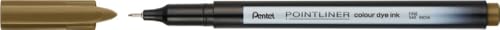 Pentel Pointliner Colour S40 Fineliner - Dye Ink, 0.4 mm, Brown (Pack of 12)