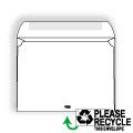 Western Sulphite® White Booklet Envelopes, 6" x 9", (SFI Certified) 24 lb White Sulphite with "Please Recycle" Imprint, Vellum Finish, Side Seams Under - Box of 500 Envelopes