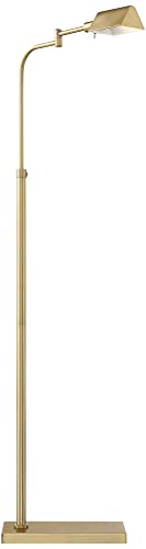 Keegan Warm Gold Adjustable Swing Arm Pharmacy 54" Tall Floor Lamp