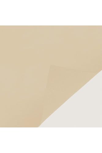 SODEF Self-Adhesive Faux Leather Sheet 48x100 cm for Surfaces - Beige - Easy Peel and Stick for DIY Decor and Repairs - Beige
