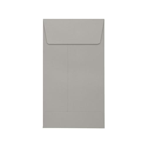 LUXPaper #5 1/2 Coin Envelopes | Peel & Press | 3 1/8" x 5 1/2" | Gray Wove | 28lb. Text | 500 Qty
