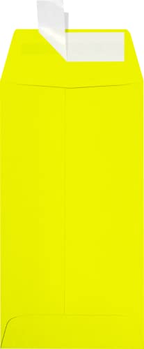 LUXPaper #7 Coin Envelopes | Peel & Press | 3 1/2" x 6 1/2" | Citrus Yellow | 80lb. Text | 500 Qty