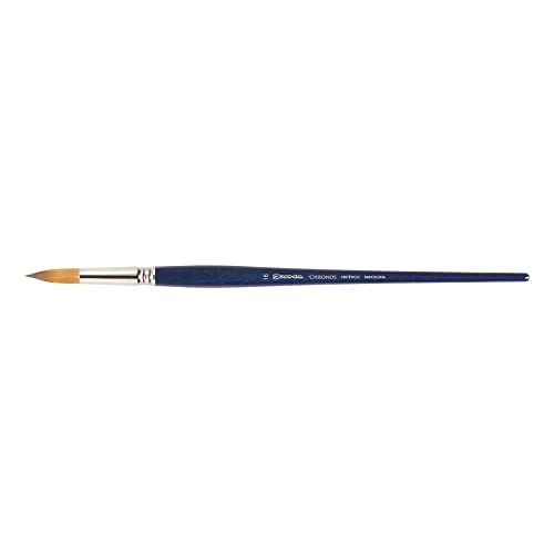 Escoda Chronos Series 3151 Artist Watercolor & Acrylic Paint Brush, Synthetic Toray Fiber & Red Sable Blend, Pointed Round, Size 16
