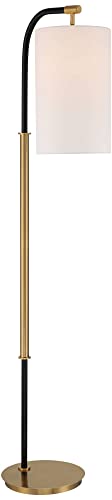 Sausalito 67" Tall Downbridge Black and Warm Gold Floor Lamp
