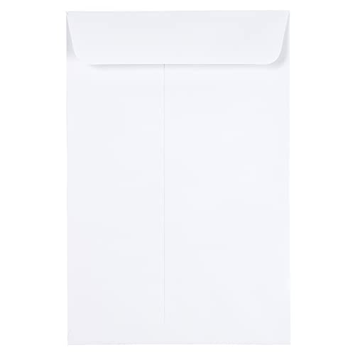 JAM PAPER 6 x 9 Open End Catalog Colored Envelopes with Peel & Seal Closure - White - Bulk 500/Box
