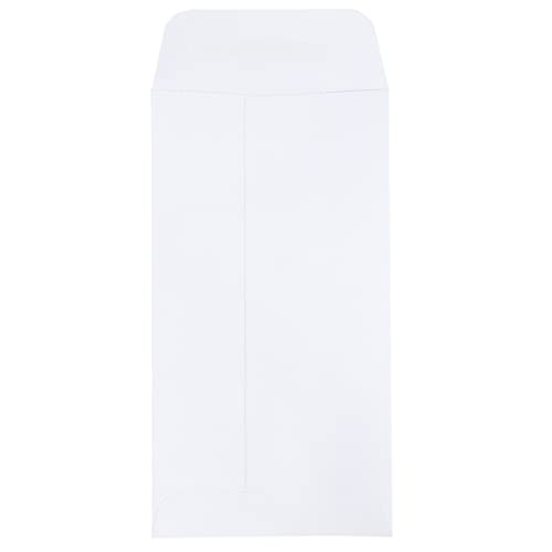 JAM PAPER #7 Coin Business Envelopes with Peel and Seal Closure - 3 1/2 x 6 1/2 - White - Bulk 500/Box