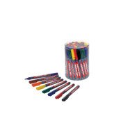 edding 361 whiteboard marker set - multi-coloured - 50 whiteboard pens - round tip 1 mm - whiteboard pen dry wipe - for whiteboards, flipcharts, magnetic, memo boards - sketchnotes - refillable