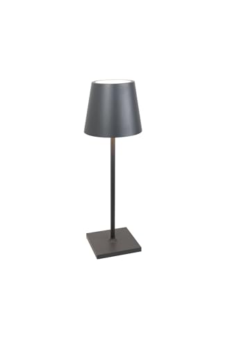 Zafferano, Poldina L Desk, Rechargeable Table Lamp, Dark Gray