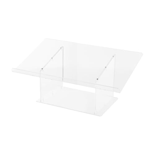 Acrylic Table Top Podium, Lecterns & Podiums, Clear Podium Stand Portable for Weddings, Classroom, Conference, Churches, 22.05lbs Load Capacity, 23.5" L x 14.2" W x 10.5" H