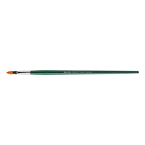 Escoda Barroco Series 2612 Artist Oil & Acrylic Paint Brush, Synthetic Gold Taklon Filament, Filbert, Size 20