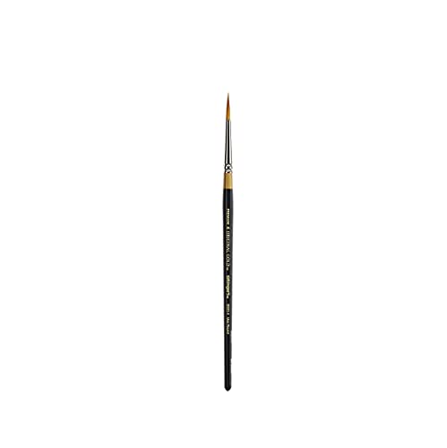 KINGART 1000C 8 PC. Premium Original Gold 9020 Series Golden Taklon Ultra Round Multimedia Artist Brush Set, Short Handle, Set of 8 - Sizes: 2,4,6,8,10,12,14,16
