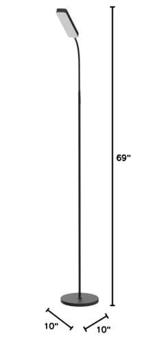 Wio-Mio Floor Lamp, 15W/1000LM Bright LED Floor Lamp with Stepless Dimming