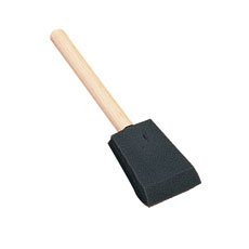Woodriver 4" Wooden Handle Foam Brushes (10)