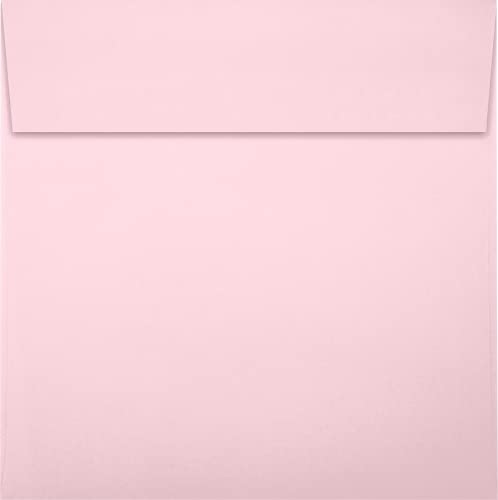 LUXPaper Square Invitation Envelopes | Peel & Press | 5 1/4" x 5 1/4" | Candy Pink | 80lb. Text | 1,000 Qty