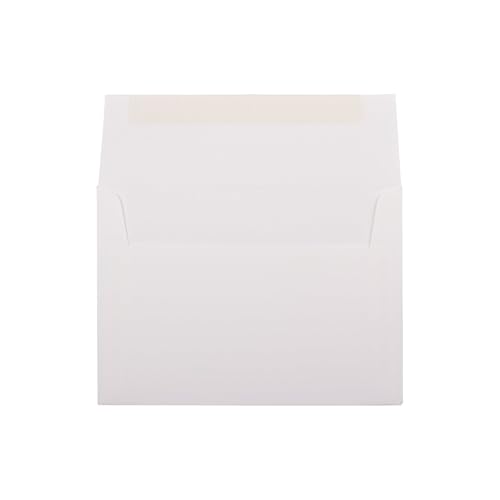 JAM PAPER A7 Strathmore Invitation Envelopes - 5 1/4 x 7 1/4 - Bright White Linen - Bulk 250/Box