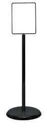 Sign Holder,Pedestal,7x11,Metal,Black
