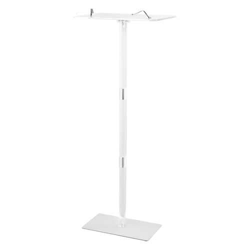 VEVOR Podium Stand, 41-Inch Acrylic Lectern, Portable Laptop Desk with Wide Reading Surface, Book Clips, Adjustable Angle, Floor-Standing, for Classroom, Wedding, Conference, Lecture and Concert