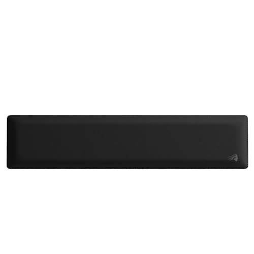 Glorious Gaming Padded Keyboard Wrist Rest (Full Size, 25mm Thick) - Anti-Fray Stitched Edges, Smooth Cloth Surface, Anti-Slip Rubber Base, Medium Firmness, 440 x 100 x 25mm - Black
