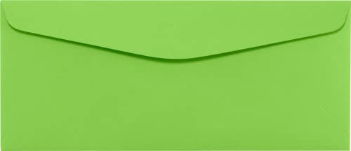 LUXPaper #10 Commercial Flap Business Envelopes | 4 1/8" x 9 1/2" | Limelight Green | 80lb. Text | 500 Qty