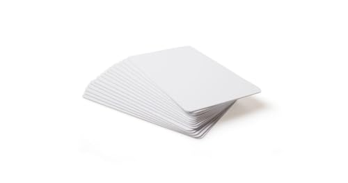 HID UltraCard PVC ID Cards, 500 Pack Blank White CR80 Cards (SKU 081754) – 100% PVC, Printable Photo ID Badge Cards, Gift Cards & Loyalty Cards, Compatible with Direct-to-Card ID Card Printers