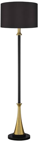 Possini Euro Design Burbank 70" Tall Floor Lamp with Black Shade and Dimmer
