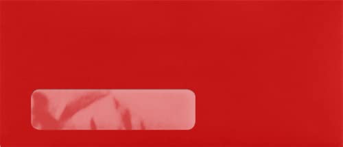 LUXPaper #10 Business Window Envelopes | 4 1/8" x 9 1/2" | Ruby Red | 80lb. Text | 1,000 Qty