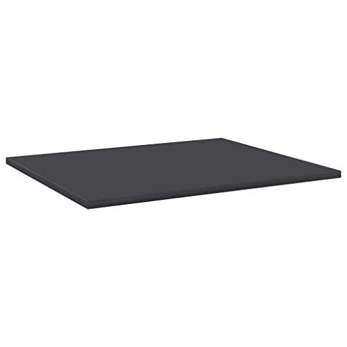 pokgdf Gray Bookshelf Boards 4 Pack, 23.6x19.7x0.6 Inch Bookcase Shelf Panels, Replacement Shelf Boards for Additional Storage Space, Engineered Wood
