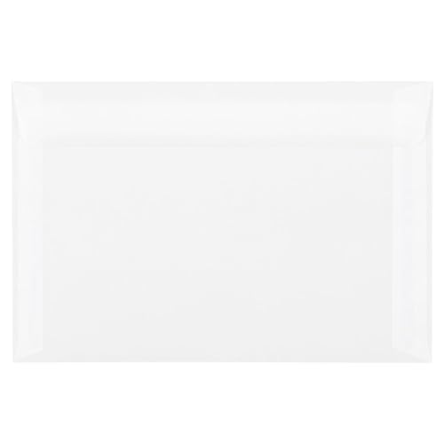 LUXPaper 6 x 9 Booklet Envelopes | Clear Translucent | 30lb. Text | 50 Qty