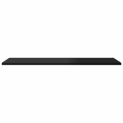 Bookshelf Boards 8 Pcs High Gloss Black 31.5x11.8x0.6 Inch Engineered Wood