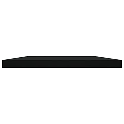 TUERYAFEK Black Engineered Wood Shelf Set of 8, 23.6x15.7x0.6 in Bookshelf Boards, Matte Finish for Living Room, Kitchen, or Office Storage