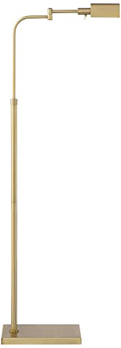 Keegan Warm Gold Adjustable Swing Arm Pharmacy 54" Tall Floor Lamp