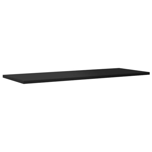 Bookshelf Boards 8 Pcs High Gloss Black 31.5x11.8x0.6 Inch Engineered Wood