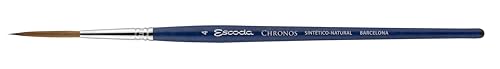 Escoda | Watercolour | Chronos series | Size 1/4,1/2,4,12 | Synthetic-Natural (90% Synthetic - 10% Red Sable) Toray-Mix (90% Gold Toray - 10% Red Sable) | Round pointed + Flat + Dagger Striper +Rigger