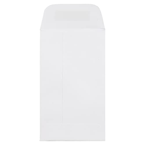 JAM PAPER #3 Coin Business Envelopes with Peel and Seal Closure - 2 1/2 x 4 1/4 - White - Bulk 500/Box