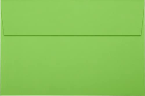 LUXPaper A9 Invitation Envelopes | Peel & Press | 5 3/4" x 8 3/4" | Limelight Green | 80lb. Text | 1,000 Qty