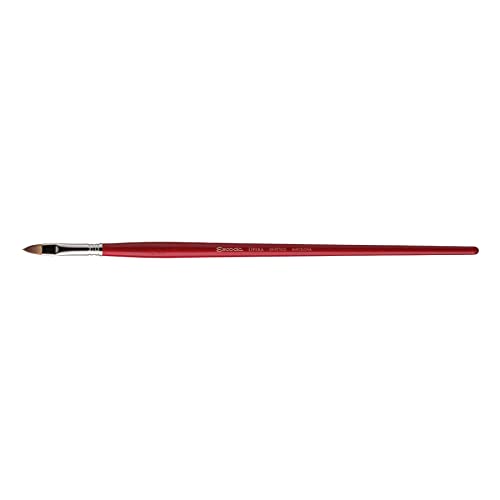 Escoda Opera Series 3060 Artist Oil and Acrylic Paint Brush, Synthetic Takatsu Filament, Filbert, Size 22