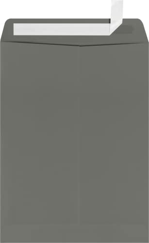 LUXPaper 9 x 12 Open End Envelopes | Peel & Press | Smoke Gray | 80lb. Text | 500 Qty