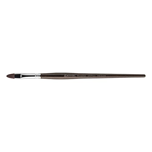 Escoda Primera Series 1950 Artist Watercolor and Acrylic Paint Brush, Synthetic Maroon Teijin Filament, Bright, Size 20