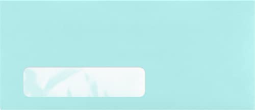 LUXPaper #10 Business Window Envelopes | 4 1/8" x 9 1/2" | Seafoam Blue | 80lb. Text | 1,000 Qty