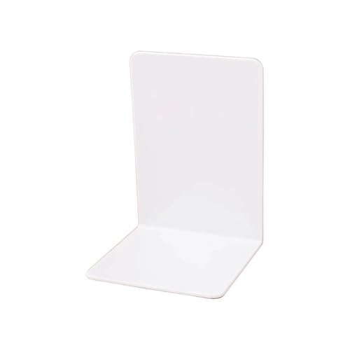 kP8Jn2JgH Bookends Bookends L-Shaped Book Stoppers Desk Bookshelf Holders Shelf End for Library Decorative(White)