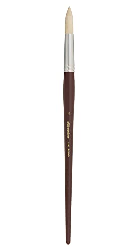 Silver Brush Limited Silverstone Round Oil Brush, Size 12, Long Handle