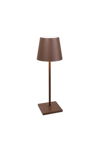 Zafferano, Poldina L Desk, Rechargeable Table Lamp, Rust