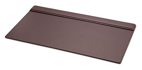 DACASSO Leather Desk Pad with Top Rail - Luxury Leather Desk Blotter for Writing - Executive Desk Surface Protector - (Chocolate Brown, 34” x 20”)