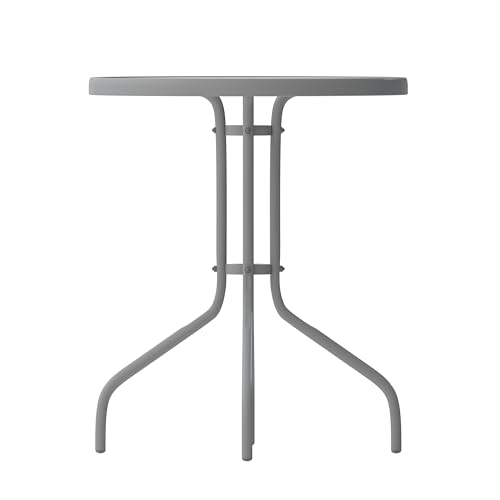 Flash Furniture 23.75 in Round Table, Silver