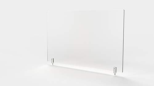 "Ghent Partition Extender, Frosted Thermoplastic w/Screws, 24""H x 42""W" (PEF2442-H)