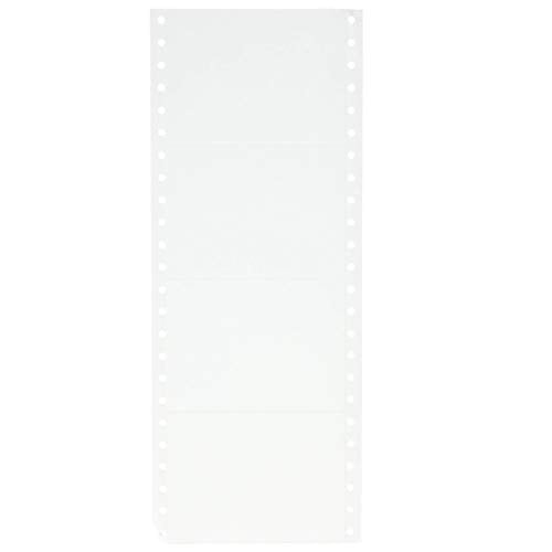 Compulabel Pinfeed Fanfold Labels 4" x 2-15/16", White, Permanent Adhesive, Continuous Form, Smudge Resistant, 2,500 Labels per Carton, Paper Material (111600)